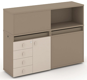 Набор №15. Тумба двойная с надставкой низкой 1500х410х1135