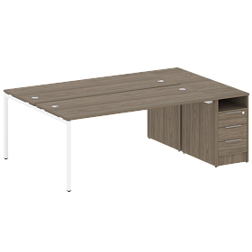 Рабочая станция на П-образном м/к с опорной тумбой 2212*1475*750 - ЭйБиСи-проджект Рабочая станция на П-образном м/к с опорной тумбой 2212*1475*750