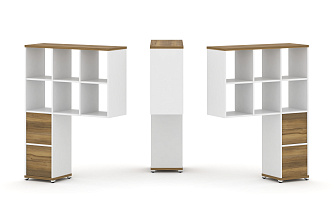 Надставка высокая + (Задняя стенка 2шт.) + (Блок 2 ящика - 2шт.) 1099х350х1486