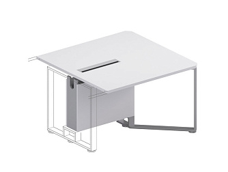 Крайний модуль сост. перег. стола 1200x1200x750