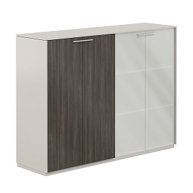 Шкаф средний + Шкаф средний со стеклом мат. 1624х450х1200
