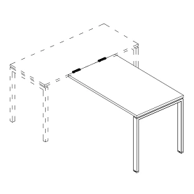 Брифинг-приставка на мет. каркасе UNO 1200x700x750 - ЭйБиСи-проджект Брифинг-приставка на мет. каркасе UNO 1200x700x750