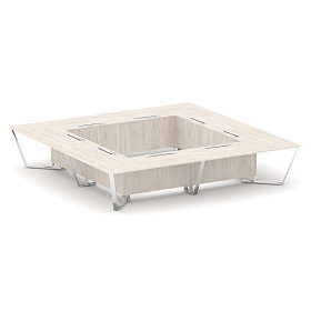 Стол переговорный квадратный MD-PR.B.SP-20K2 4000*4000*750