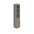 Шкаф высокий со стеклом, правый (з.ст. ЛДСП)  400х400х1955