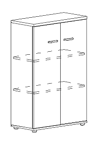 Шкаф средний закрытый 780x364x1194