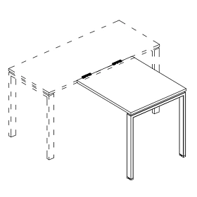 Брифинг-приставка на мет. каркасе UNO 800x700x750 - ЭйБиСи-проджект Брифинг-приставка на мет. каркасе UNO 800x700x750