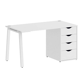 Стол письменный с тумбой 4 ящика (А-образные опоры) 1580х720х750 - ЭйБиСи-проджект Стол письменный с тумбой 4 ящика (А-образные опоры) 1580х720х750