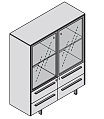 Шкаф средний Monolith 1227x463x1494