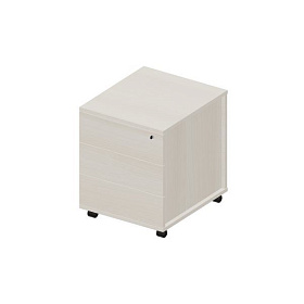 Тумба мобильная (3 ящика, стандартные колёсные опоры, без ручек), 460х530х570