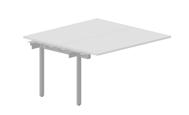 Составной стол bench на 2 рабочих места (4 громмета) – приставной элемент, 1380х1366х750