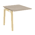 Проходной наборный элемент переговорного стола, опоры - массив дерева 780*980*750