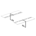 Комплект из 2 центральных опор 70x600x720