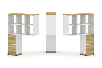 Надставка высокая + (Задняя стенка 2шт.) + (Блок 2 ящика - 2шт.) 1099х350х1486