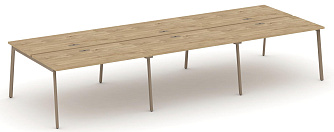 Рабочая станция на 6 мест  4140х1500х750 - ЭйБиСи-проджект Рабочая станция на 6 мест  4140х1500х750