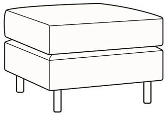 Банкетка 1-но местная    660х660х720