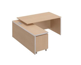 Стол руководителя с брифинг-приставкой боковой, левой МЕ 136