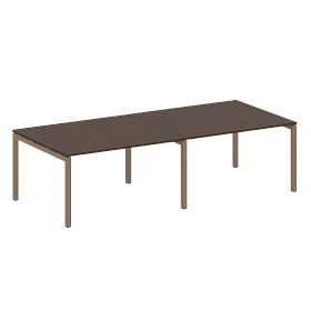 Переговорный стол (2 столешницы) на П-образном м/к 2800*1235*750