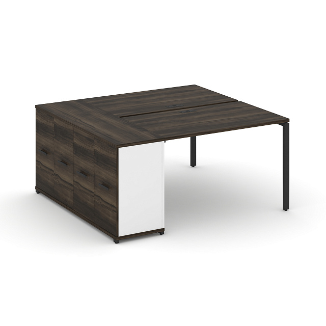 Рабочая станция с опорным распашным шкафом 1600х1480х750