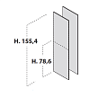 Комплект боковин для шкафов (2 шт.) 12x466x1554