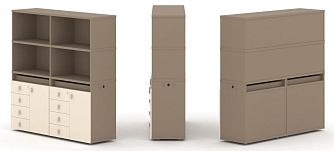 Набор №4. Тумба двойная с надставкой высокой 1500х410х1520