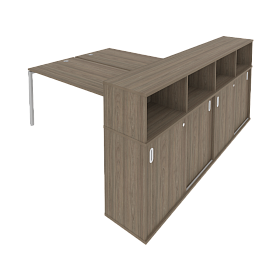 Рабочая станция с опорным шкафом-купе 2210х2332х1098