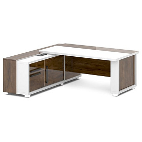 Стол с греденцией (с блоком розеток) правый 2035х2016х750 (1800х1000 - столешница)