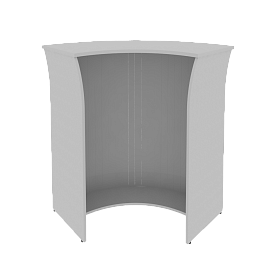 Стойка-ресепшн угловая радиусный элемент - ролета 950х950х1150