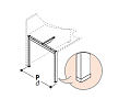 Опора стола с нависающей балкой (правая/левая) 600х711