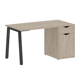 Стол письменный с тумбой 1 ящик (А-образные опоры) 1380х720х750 - ЭйБиСи-проджект Стол письменный с тумбой 1 ящик (А-образные опоры) 1380х720х750
