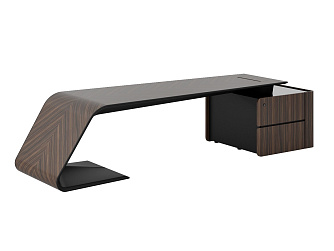 Стол руководителя без передней панели правый  2660x2400x760