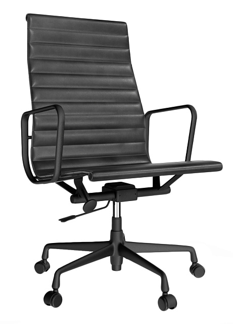 Кресло Eames Ribbed Office Chair EA 119 Total Black