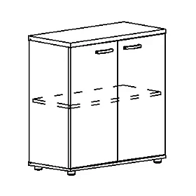 Шкаф низкий закрытый 780x364x810