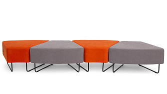 Пуф угловой, с углом 45°  860x740x430