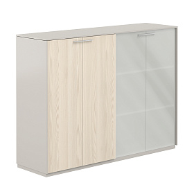 Шкаф средний + Шкаф средний со стеклом мат. 1624х450х1200
