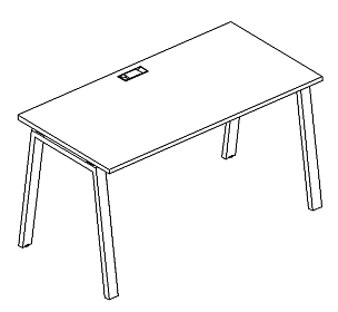 Стол на мет. каркасе TRE 1200x600x750 - ЭйБиСи-проджект Стол на мет. каркасе TRE 1200x600x750