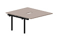 Составной стол bench на 2 рабочих места  (2 эргономичных выреза) – приставной элемент, 1380х1566х750