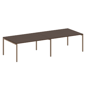 Переговорный стол (2 столешницы) на П-образном м/к 3200*1235*750 - ЭйБиСи-проджект Переговорный стол (2 столешницы) на П-образном м/к 3200*1235*750