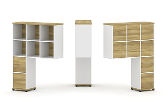 Надставка высокая + (Задняя стенка 8шт.) + (Блок 2 ящика - 1шт.) + (Блок 1 ящик - 1шт.) 1099х350х1486