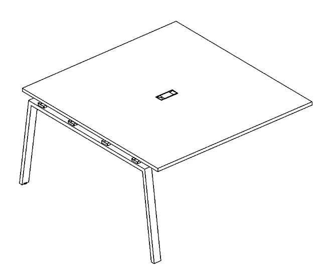 Секция стола для переговоров на мет. каркасе TRE 1200x1240x750