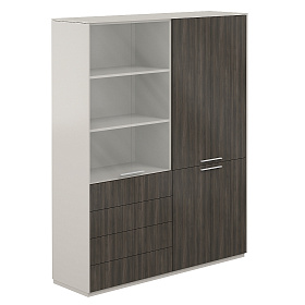 Шкаф для одежды + шкаф высокий с мат. стеклом 1424х450х1976