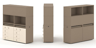 Набор №4. Тумба двойная с надставкой высокой 1500х410х1520