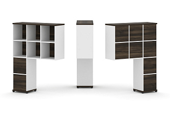 Надставка высокая + (Задняя стенка 8шт.) + (Блок 2 ящика - 2шт.) 1099х350х1486