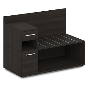 Тумба багажная с ящиком и дверью левая 1200x600x850