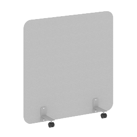 Перегородка на металлических опорах, на роликах, DP.R-120-120, 1200x18x1200