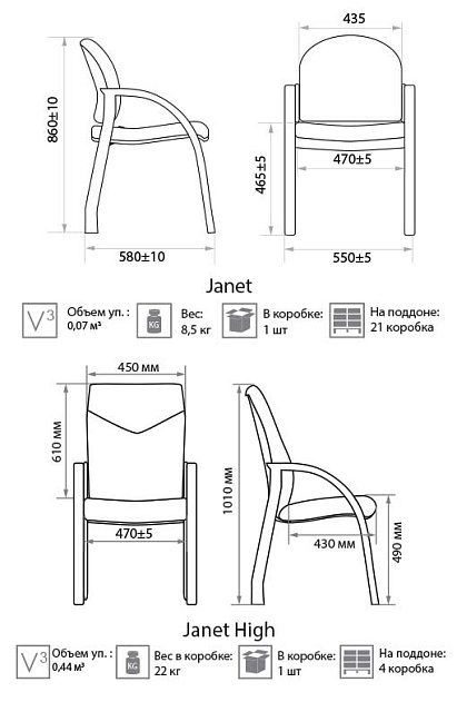 Стул для посетителей Janet