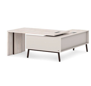 Стол руководителя с опорной тумбой 1772х1872х750