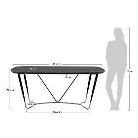 Max Стол обеденный 1800х900x750 - ЭйБиСи-проджект Max Стол обеденный 1800х900x750