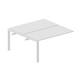 Составной стол bench на 2 рабочих места (4 громмета) – приставной элемент, ST2TPG168, 1600х1650х720