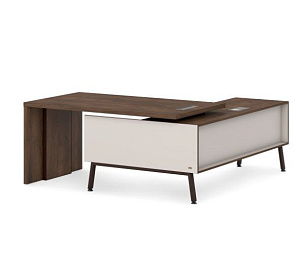 Стол руководителя с опорной тумбой 1772х1872х750