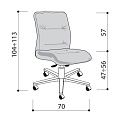 Кресло для персонала LAS FORMEN без подлокотников (хром)